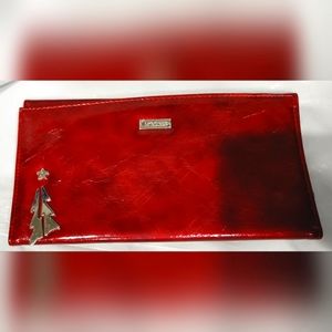 Miche Joy red faux leather w/silver Christmas tree accent shell cover f…